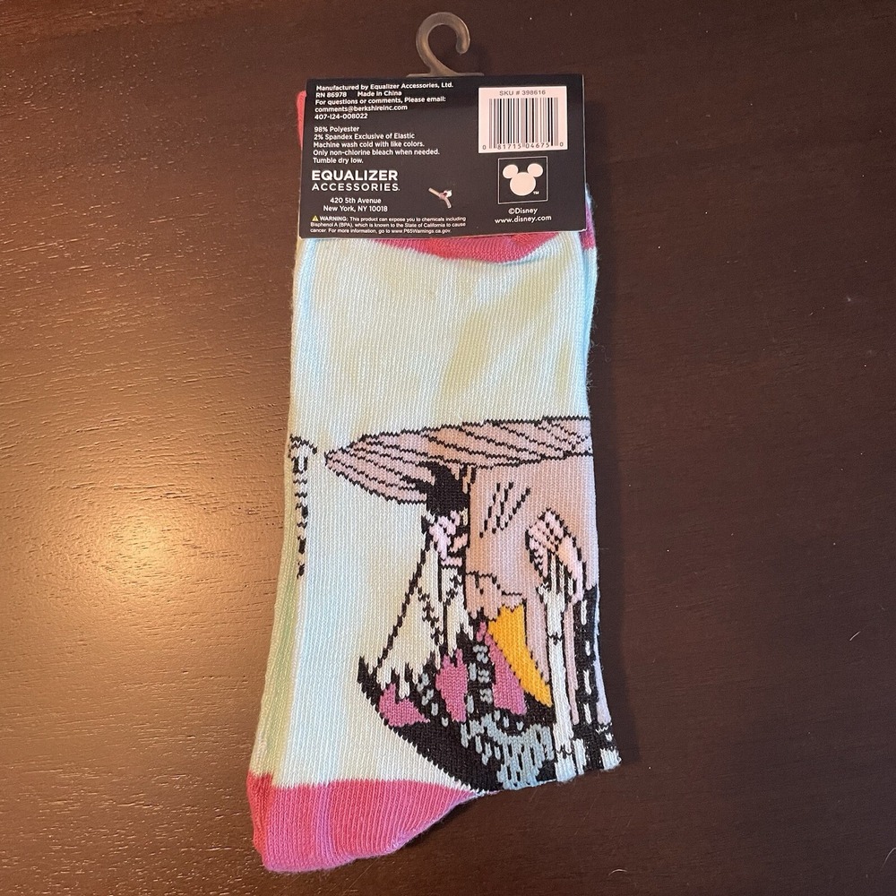 NEW The Nightmare Before Christmas Jack & Sally  Crew Socks Unisex Size 9-13 - Picture 4 of 5